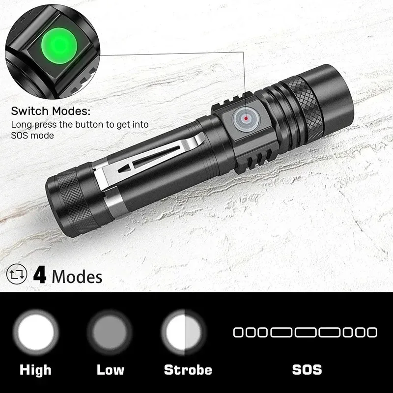 T6 LED Rechargeable Flashlight - огляд і ціна Outdoor Hunting Lights