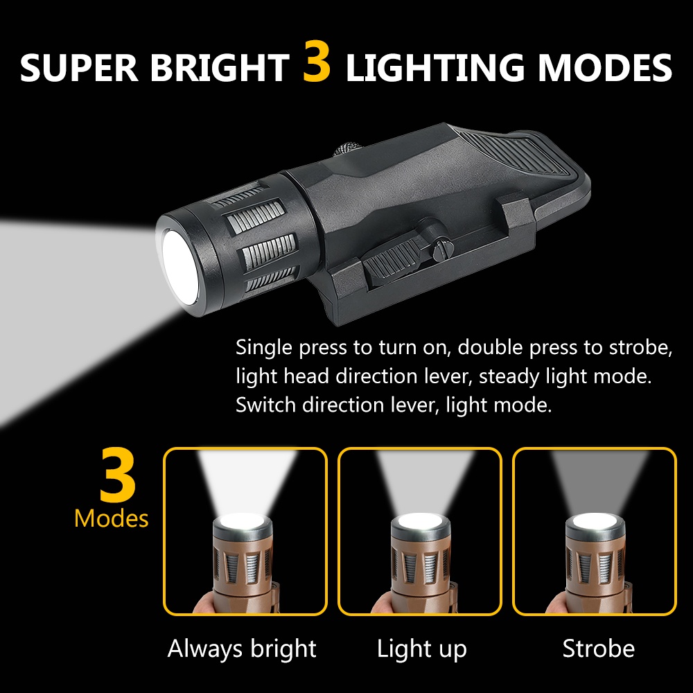 BOOIU Tactical Flashlight 400  - огляд і ціна Outdoor Hunting Lights